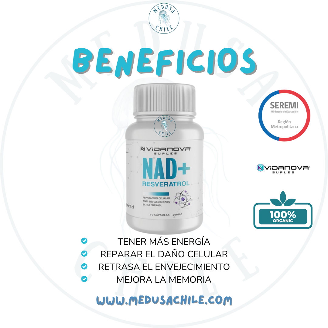 NAD+ RESVERATROL 500MG 60 CAPS ORIGINAL 🍇