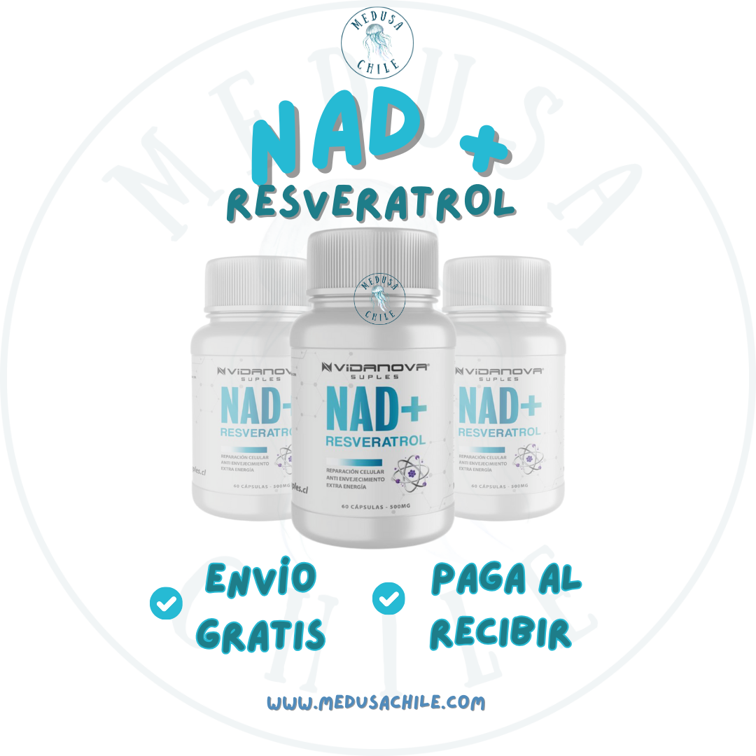 NAD+ RESVERATROL 500MG 60 CAPS ORIGINAL 🍇